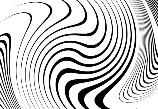 Twist Vortex Lines Stripes Wavy Waving Concentric Strips Streaks Rotation — Stock Vector