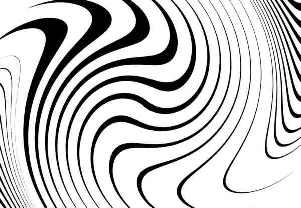 Twist Vortex Lines Stripes Wavy Waving Concentric Strips Streaks Rotation — Stock Vector