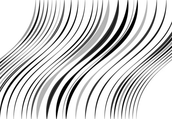 Abstract Wavy Waving Billowy Undulating Lines Stripes Squiggly Squiggle Lines — Stock Vector