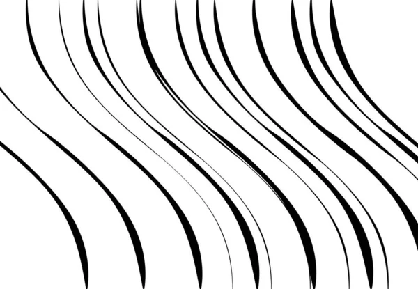 Abstrato Ondulado Ondulando Billowy Ondulando Linhas Listras Squiggly Squiggle Linhas — Vetor de Stock