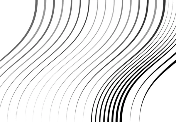 Righe Ondulate Ondulate Ondulate Ondulate Astratte Squiggly Linee Contorte Con — Vettoriale Stock