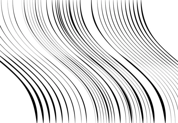 Righe Ondulate Ondulate Ondulate Ondulate Astratte Squiggly Linee Contorte Con — Vettoriale Stock