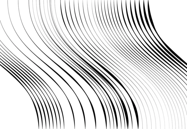 Abstract Wavy Waving Billowy Undulating Lines Stripes Squiggly Squiggle Lines — Stock Vector