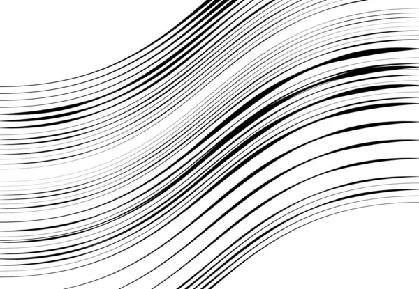 Abstract Wavy Waving Billowy Undulating Lines Stripes Squiggly Squiggle Lines — Stock Vector