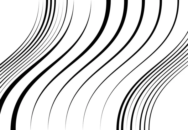 Абстрактні Хвилясті Хвилясті Білосніжні Хвилясті Лінії Смуги Скручування Ліній Ефектом — стоковий вектор