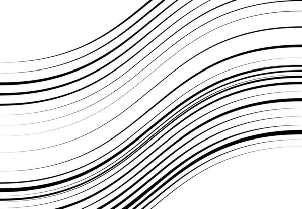 Abstract Wavy Waving Billowy Undulating Lines Stripes Squiggly Squiggle Lines — Stock Vector