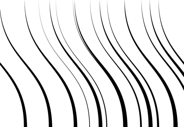 Abstract Wavy Waving Billowy Undulating Lines Stripes Squiggly Squiggle Lines — Stock Vector