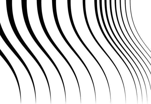 Abstract Wavy Waving Billowy Undulating Lines Stripes Squiggly Squiggle Lines — Stock Vector