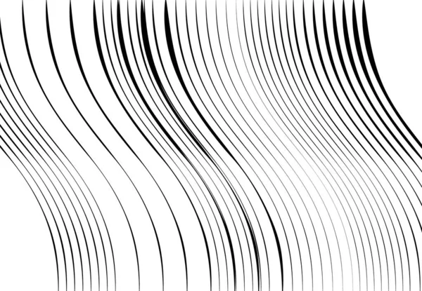 Righe Ondulate Ondulate Ondulate Ondulate Astratte Squiggly Linee Contorte Con — Vettoriale Stock