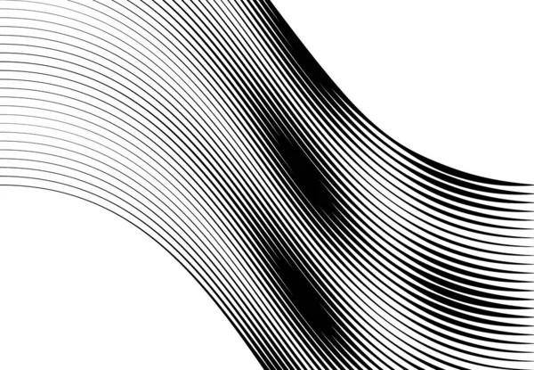 波浪形 波浪形 波浪形 波浪形 有扭曲效果的斜角线 摘要黑白 灰度图案 背景及纹理 — 图库矢量图片