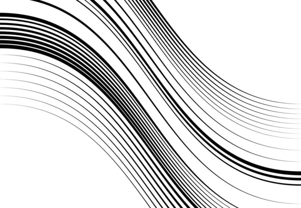 Righe Ondulate Ondulate Ondulate Ondulate Astratte Squiggly Linee Contorte Con — Vettoriale Stock