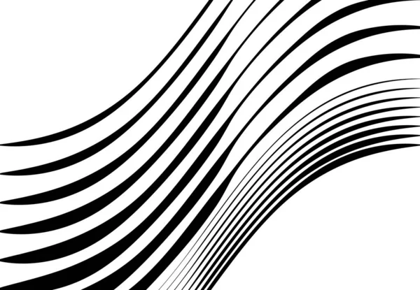 Abstract Wavy Waving Billowy Undulating Lines Stripes Squiggly Squiggle Lines — Stock Vector