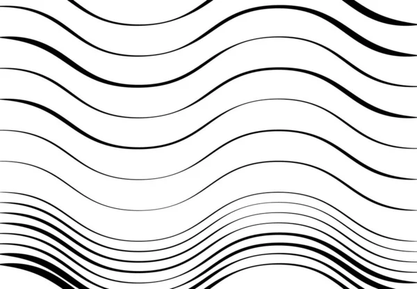 Abstract Wavy Waving Billowy Undulating Lines Stripes Squiggly Squiggle Lines — Stock Vector