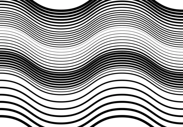 Abstract Black Wavy Lines White Scrapbook Paper