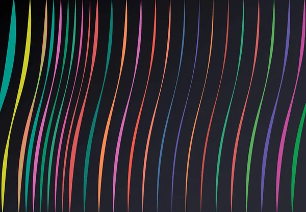 Яркие Яркие Абстрактные Волнистые Машущие Волнистые Волнистые Линии Полосы Сквиглы — стоковый вектор