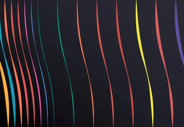 Des Lignes Des Rayures Vives Vibrantes Abstraites Ondulées Ondulées Ondulées — Image vectorielle