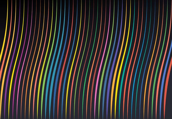 Des Lignes Des Rayures Vives Vibrantes Abstraites Ondulées Ondulées Ondulées — Image vectorielle