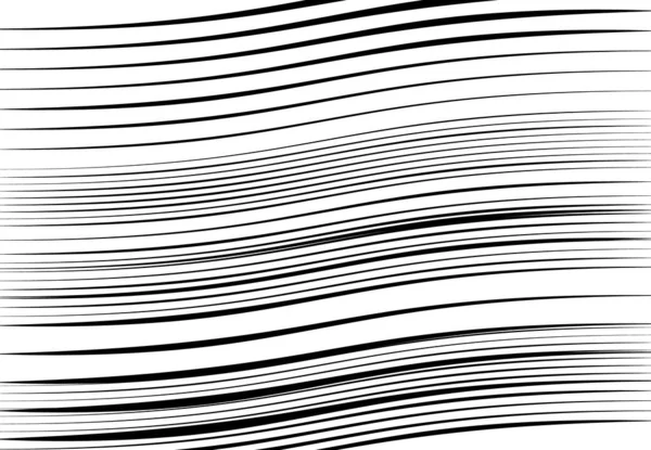 Abstrakta Vågiga Vinkande Böljande Och Böljande Linjer Ränder Squiggly Bläcka — Stock vektor