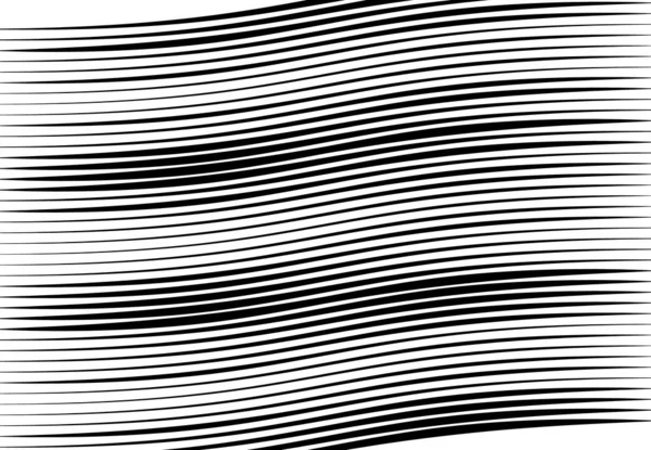 Abstract Wavy Waving Billowy Undulating Lines Stripes Squiggly Squiggle Lines — Stock Vector