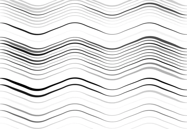 Abstract Wavy Waving Billowy Undulating Lines Stripes Squiggly Squiggle Lines — Stock Vector