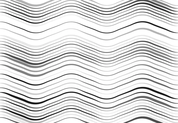 Abstract Wavy Waving Billowy Undulating Lines Stripes Squiggly Squiggle Lines — Stock Vector