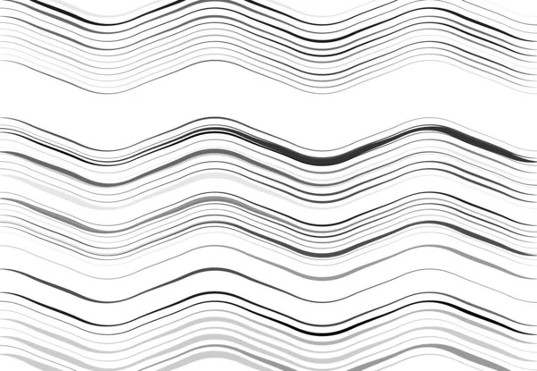 Abstract Wavy Waving Billowy Undulating Lines Stripes Squiggly Squiggle Lines — Stock Vector