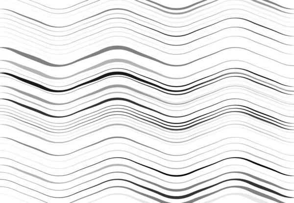 Abstract Wavy Waving Billowy Undulating Lines Stripes Squiggly Squiggle Lines — Stock Vector