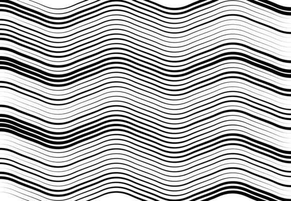 Abstract Wavy Waving Billowy Undulating Lines Stripes Squiggly Squiggle Lines — Stock Vector