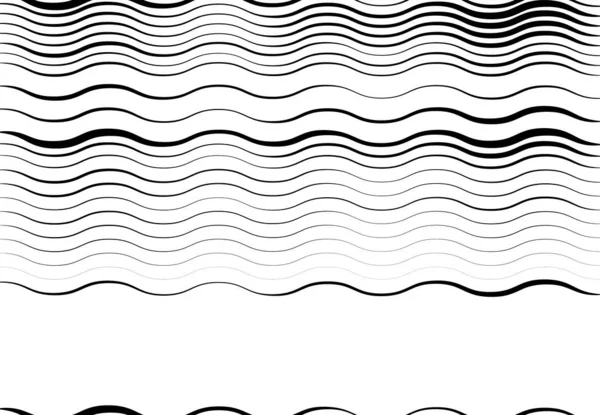 Abstract Wavy Waving Billowy Undulating Lines Stripes Squiggly Squiggle Lines — Stock Vector