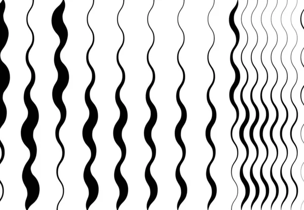 Абстрактные Волнистые Неровные Волнистые Линии Полоски Сквиглы Извилистые Линии Эффектом — стоковый вектор