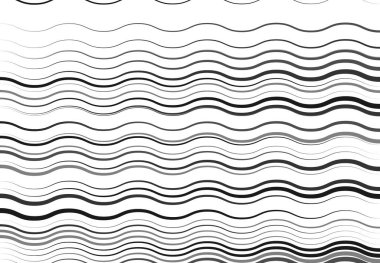Soyut dalgalı, dalgalı, dalgalı ve dalgalı çizgiler, çizgiler. Kıvrımlı, kıvrımlı kıvrımlı çizgiler. Soyut siyah beyaz, tek renkli, gri tonlu desen, arkaplan, arkaplan ve doku