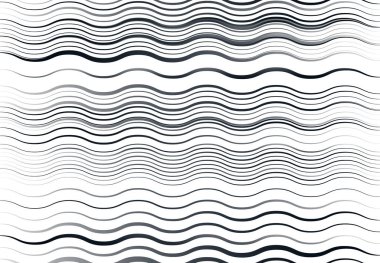 Soyut dalgalı, dalgalı, dalgalı ve dalgalı çizgiler, çizgiler. Kıvrımlı, kıvrımlı kıvrımlı çizgiler. Soyut siyah beyaz, tek renkli, gri tonlu desen, arkaplan, arkaplan ve doku