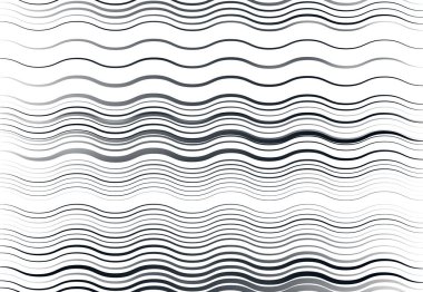 Soyut dalgalı, dalgalı, dalgalı ve dalgalı çizgiler, çizgiler. Kıvrımlı, kıvrımlı kıvrımlı çizgiler. Soyut siyah beyaz, tek renkli, gri tonlu desen, arkaplan, arkaplan ve doku