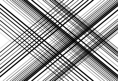 Ağ şebekesi, ağ. Kafes, ızgara, kafes deseni, arka plan ve doku. Kesişen, kesişen çizgiler vektör illüstrasyonu. Çizgiler, çizgiler bir X. soyut geometrik çizim oluşturuyor