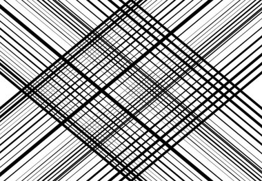Ağ şebekesi, ağ. Kafes, ızgara, kafes deseni, arka plan ve doku. Kesişen, kesişen çizgiler vektör illüstrasyonu. Çizgiler, çizgiler bir X. soyut geometrik çizim oluşturuyor
