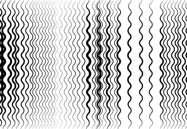 Righe Ondulate Ondulate Ondulate Ondulate Astratte Squiggly Linee Contorte Con — Vettoriale Stock