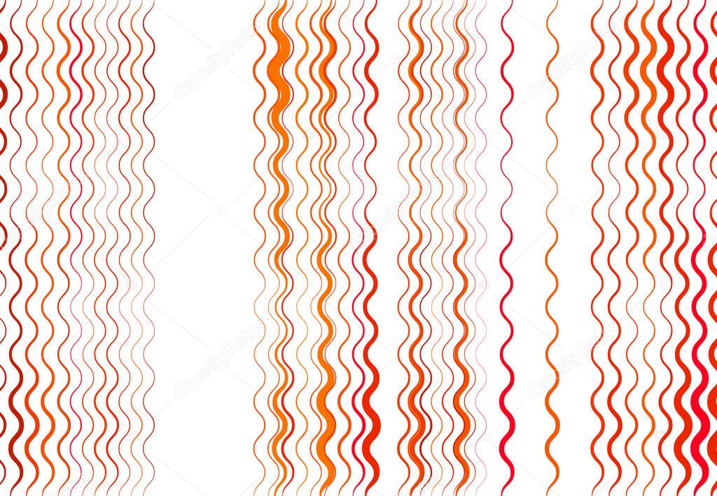 Abstract wavy, waving, billowy and undulating lines, stripes. Squiggly, squiggle lines with twist effect. Abstract colorful RED pattern, background, backdrop and texture
