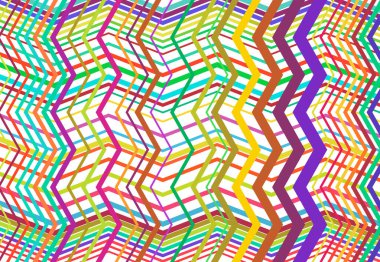 Canlı, canlı zig-zag, çapraz çapraz, tırtıklı, buruşuk açılı ızgara örgü, kafes ya da ızgara rastgele açılı hatlar. Soyut geometrik renkli, çok renkli arkaplan, doku ve desen