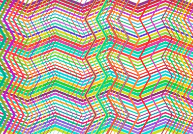 Canlı, canlı zig-zag, çapraz çapraz, tırtıklı, buruşuk açılı ızgara örgü, kafes ya da ızgara rastgele açılı hatlar. Soyut geometrik renkli, çok renkli arkaplan, doku ve desen