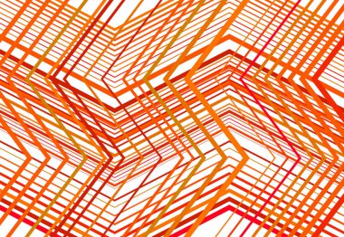 Zig-zag, çapraz çapraz, tırtıklı, buruşuk açılı ızgara, örgü, kafes ya da ızgara, rastgele açılı çizgiler. Soyut geometrik renkli kırmızı arkaplan, doku ve desen