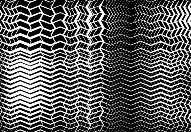 Zig-zag, çapraz çapraz, tırtıklı, buruşuk açılı ızgara, örgü, kafes ya da ızgara, rastgele açılı çizgiler. Soyut geometrik gri ölçek, tek renkli arkaplan, doku ve şablon