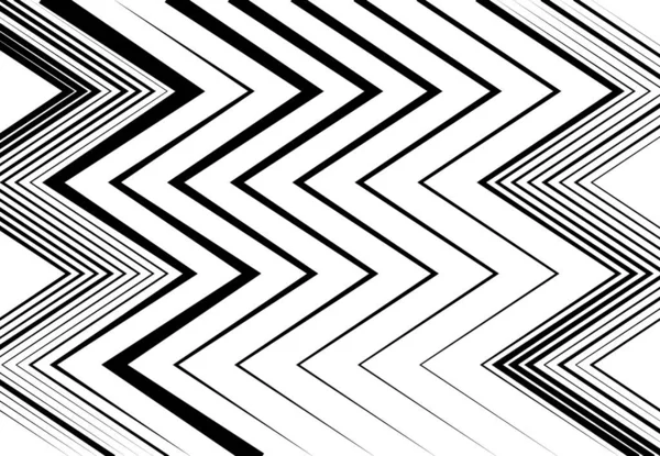 Ondulado Ondulado Zig Zag Linhas Cruzadas Abstrato Geométrico Preto Branco — Vetor de Stock