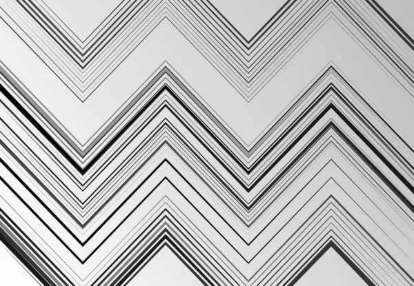 Linee Ondulate Ondulate Zig Zag Incrociate Astratte Geometriche Bianco Nero — Vettoriale Stock