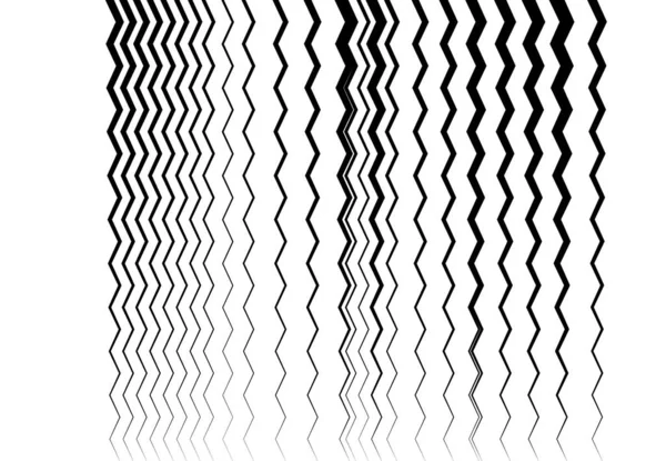 Linee Ondulate Ondulate Zig Zag Incrociate Astratte Geometriche Bianco Nero — Vettoriale Stock