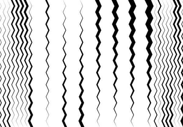 Linee Ondulate Ondulate Zig Zag Incrociate Astratte Geometriche Bianco Nero — Vettoriale Stock