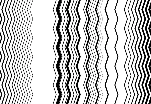 Linee Ondulate Ondulate Zig Zag Incrociate Astratte Geometriche Bianco Nero — Vettoriale Stock