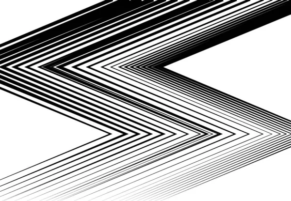 Linee Ondulate Ondulate Zig Zag Incrociate Astratte Geometriche Bianco Nero — Vettoriale Stock