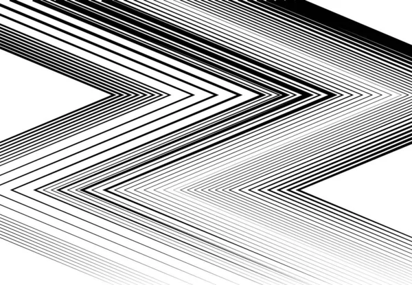 Gegolfd Golvend Zig Zag Criss Cross Lijnen Abstracte Geometrische Zwart — Stockvector