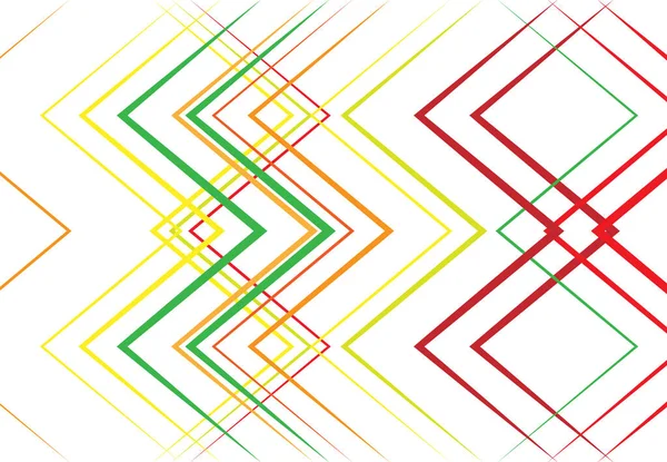 Гофровані Крейдовані Хвилясті Зигзагоподібні Хрестоподібні Лінії Абстрактний Геометричний Барвистий Багатокольоровий — стоковий вектор