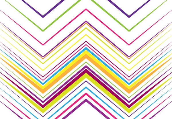Гофрированные Складчатые Волнистые Зигзагообразные Пересекающиеся Линии Абстрактные Геометрические Красочные Многоцветные — стоковый вектор
